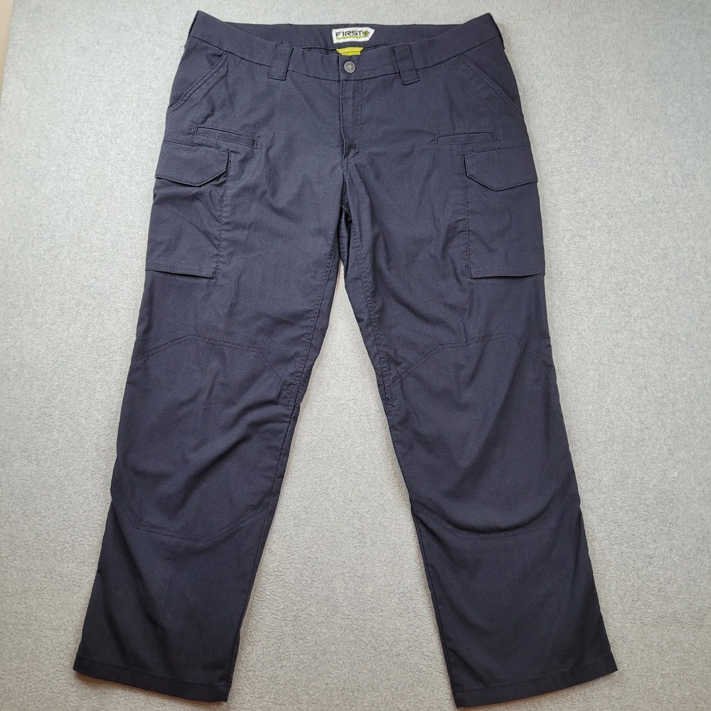First Tactical Cargo Pants Womens 20/REG Blue Ripstop Tactical Work Trousers
